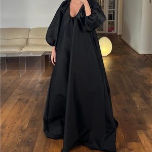 Black Taffeta Gown by Bernadette Antwerp